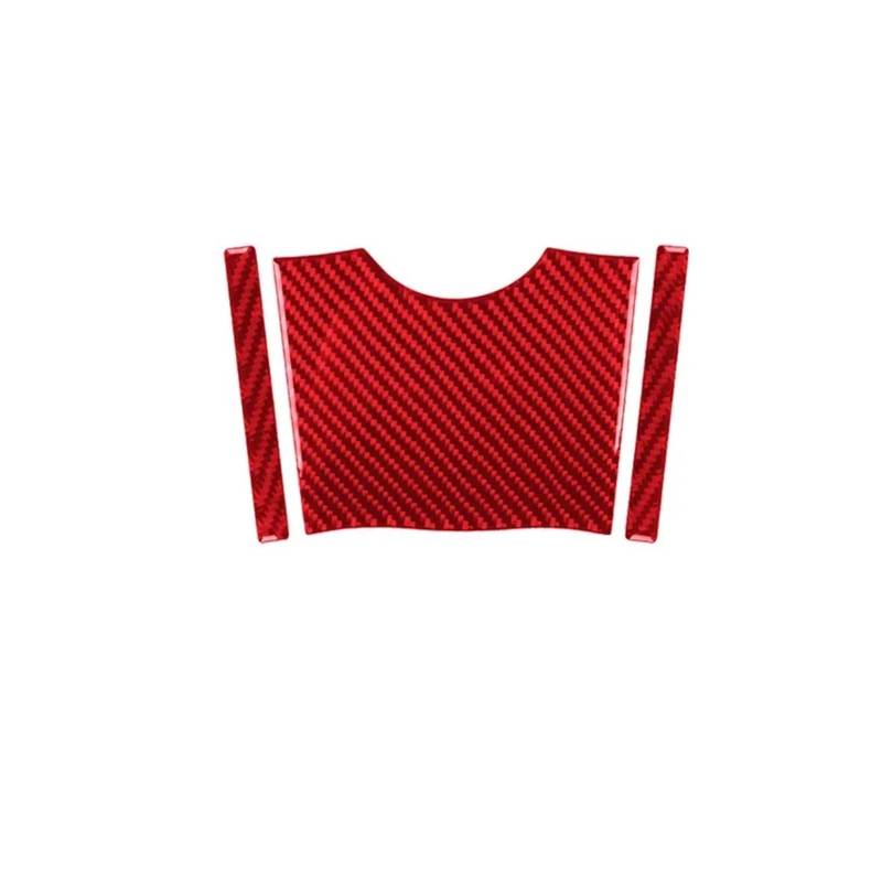 Kohlefaser-kompatibel for Mini Cooper Hardtop for R56 Clubman for R55 Cabrio for R57 Zubehör CarConsole Gear Shift Panel Aufkleber(RED) von QCUMEWAJ