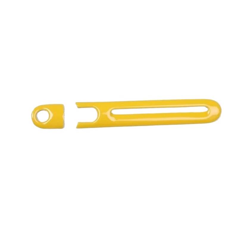 Kompatibel mit Smart Brabus 451 Fortwo Car Copilot Aufbewahrungsbox Griffschalter Knopfabdeckung Aufkleber Innenausstattungszubehör(Yellow-2pcs) von QCUMEWAJ