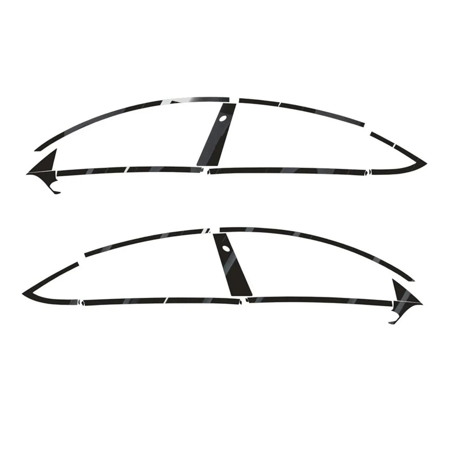 Kompatibel mit Tesla Model 3 2017–2022 Sedan Window Chrome Delete Blackout ABC-Säulen Glänzend schwarze Aufkleber(3D CF Black) von QCUMEWAJ
