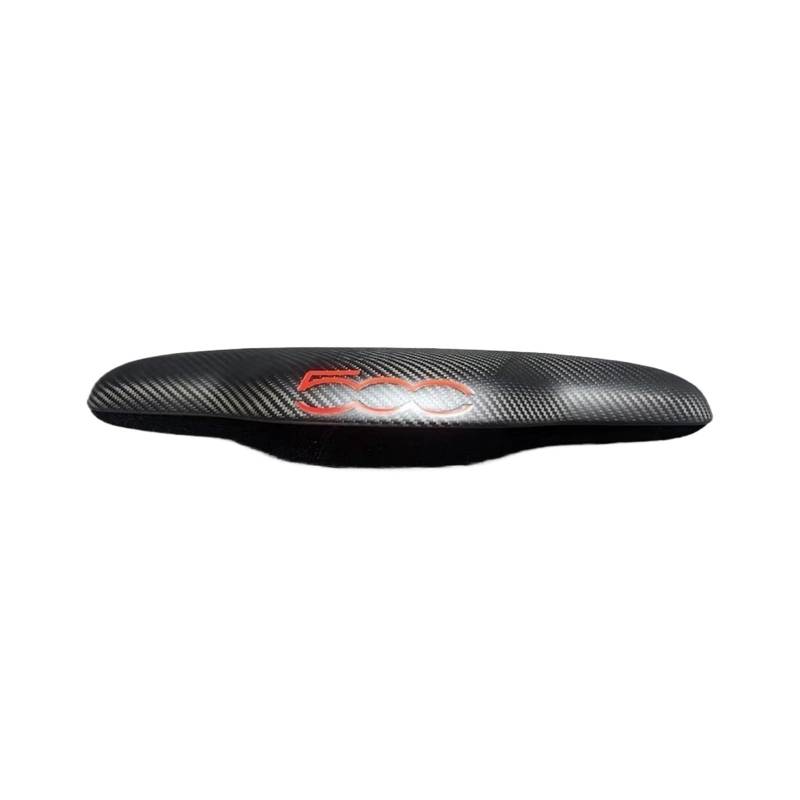 Marke Kohlefasermaterial Kofferraumgriffabdeckung Heckklappendeckel Zubehörteil Kompatibel for Fiat 500 595 695 Abarth Nur USA-Version(Matt Twill) von QCUMEWAJ