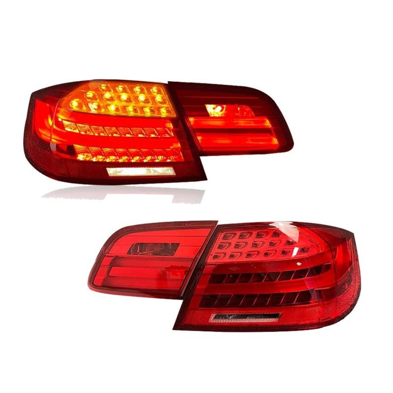 QCUMEWAJ 1 Pair Tail Lights Compatible for BMW 3 Series M3 E92 330i 335i M3 2005-2013 Rear Brake + Reverse+ Turn Signal Lamp Car Styling(4PCS Red) von QCUMEWAJ