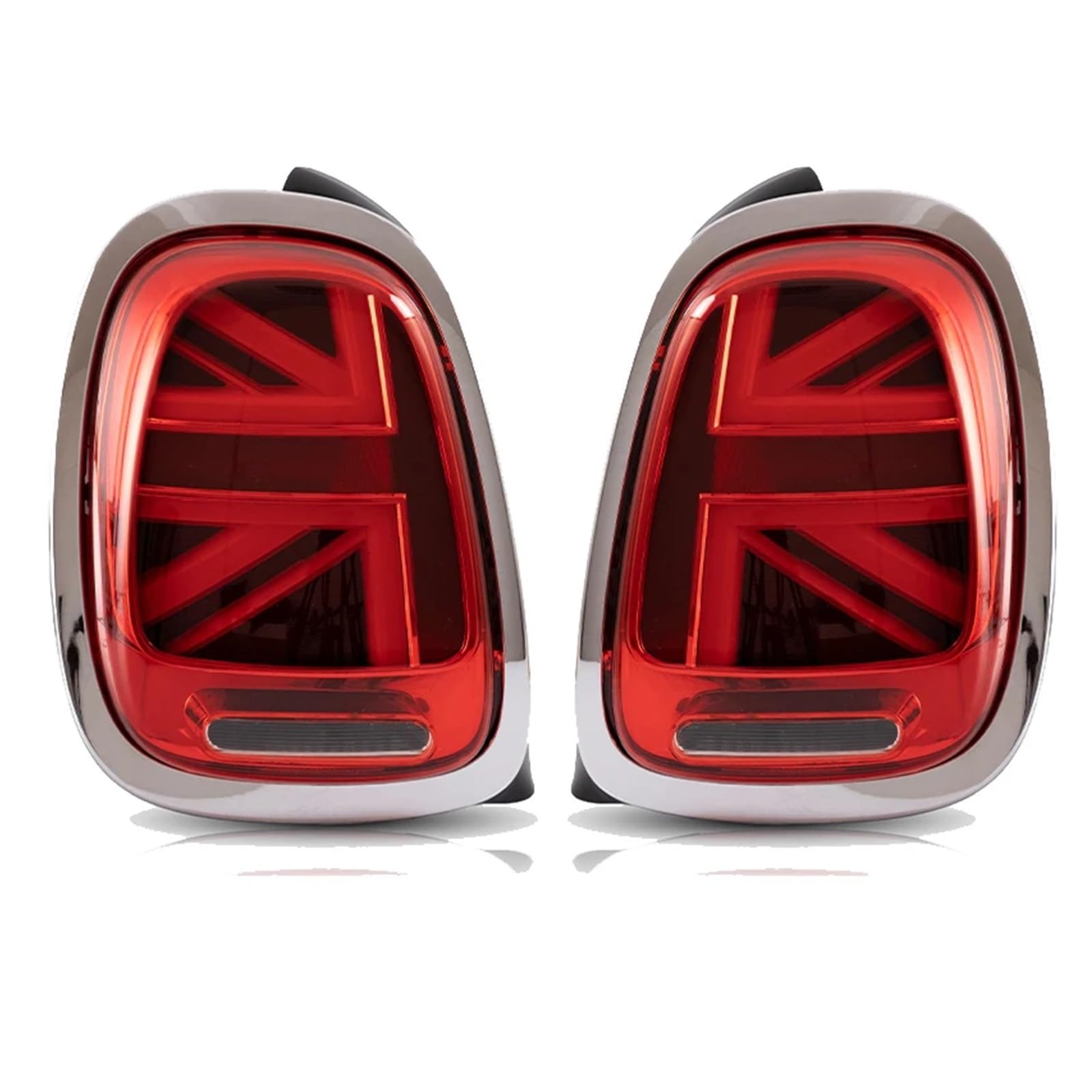 QCUMEWAJ 1 Pair Tail Lights Compatible for Mini Cooper F55 F56 F57 2014-2019 UNION JACK LCI RED Lens Rear Tail Lamp with Animation(2PCS C) von QCUMEWAJ