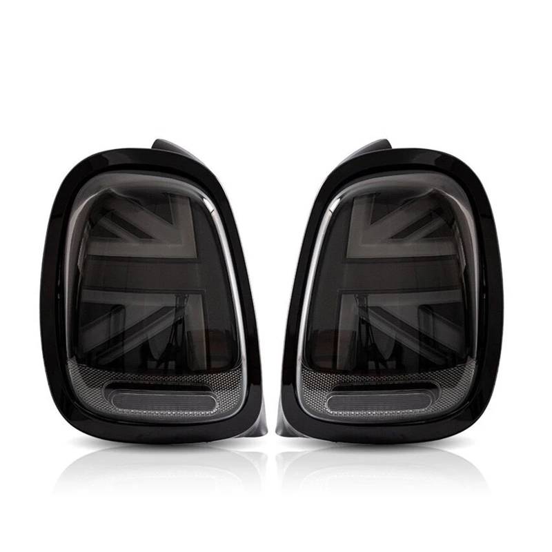 QCUMEWAJ 1 Pair Tail Lights Compatible for Mini Cooper F55 F56 F57 2014-2019 UNION JACK LCI RED Lens Rear Tail Lamp with Animation(2PCS D) von QCUMEWAJ