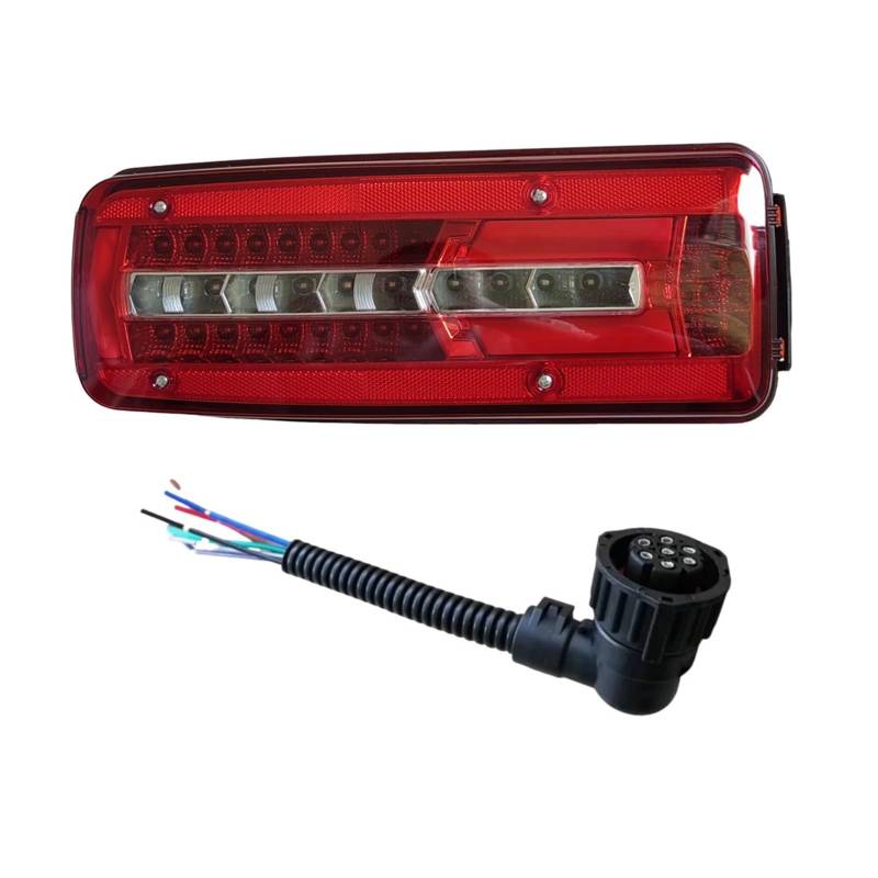 QCUMEWAJ 1Pc Rear Headlight Tail Light Compatible for Man Truck TGX TGX TGM Taillight Right/Left With Connectors Accessories Parts(Left With Connector) von QCUMEWAJ