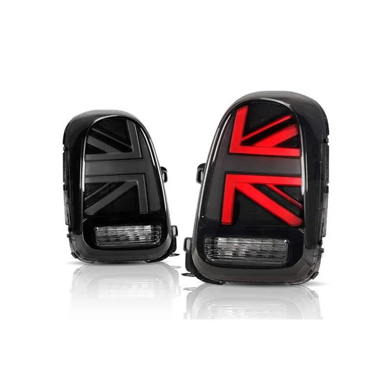 QCUMEWAJ 1pair Tail Lights Compatible for BMW Mini Cooper Countryman F60 2017-2022 Rear Brake Reverse Sequential Turn Signals Taillights(1set black) von QCUMEWAJ