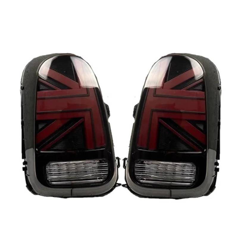 QCUMEWAJ 1pair Tail Lights Compatible for BMW Mini Cooper Countryman F60 2017-2022 Rear Brake Reverse Sequential Turn Signals Taillights(2pcs Red Smoke) von QCUMEWAJ