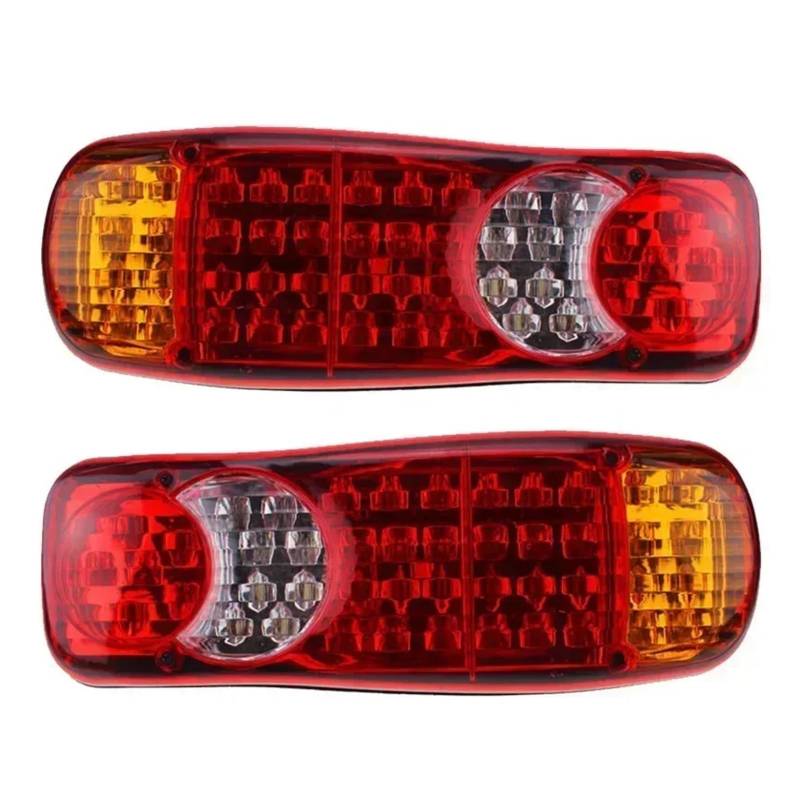 QCUMEWAJ 2PCS 46Light Rear Tail Light Warning Lights Rear Lamp Compatible for Caravan Trailer Truck Lorry Boats von QCUMEWAJ