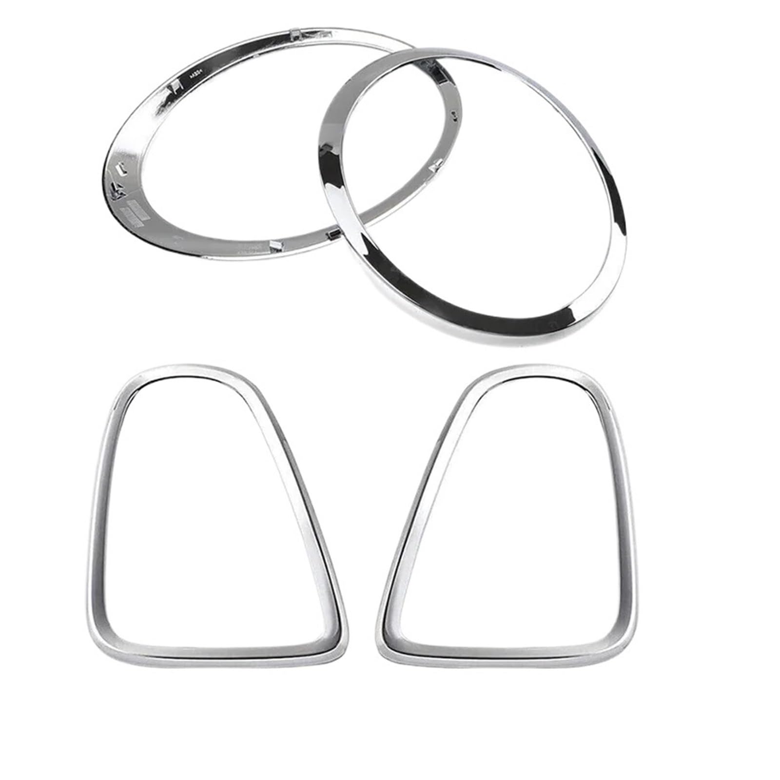 QCUMEWAJ 4-teiliger Frontscheinwerfer-Rücklicht-Zierrahmen-Kit, Kühlergrill-Zierabdeckung, kompatibel mit Mini Cooper S R55 R56 R57 2007–2015, Augenbrauenring(Red) von QCUMEWAJ