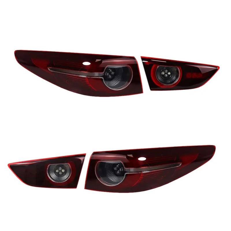 QCUMEWAJ Auto Links Rechts Hinten Rücklicht Warnung Bremse Stop Licht Blinker Lampe Kompatibel for Mazda 3 Limousine 2019 2020 2021(1 set) von QCUMEWAJ