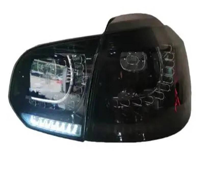 QCUMEWAJ Auto-Rücklicht-Baugruppe, kompatibel mit VW Golf6 Mk6 R20 2008–2013, fließendes Wasserflimmern, Blinkerlicht, Golf 6-Rücklichtlampe(2 side type1) von QCUMEWAJ