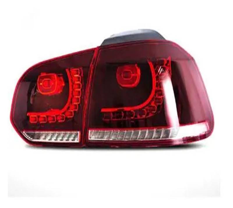 QCUMEWAJ Auto-Rücklicht-Baugruppe, kompatibel mit VW Golf6 Mk6 R20 2008–2013, fließendes Wasserflimmern, Blinkerlicht, Golf 6-Rücklichtlampe(2 side type3) von QCUMEWAJ