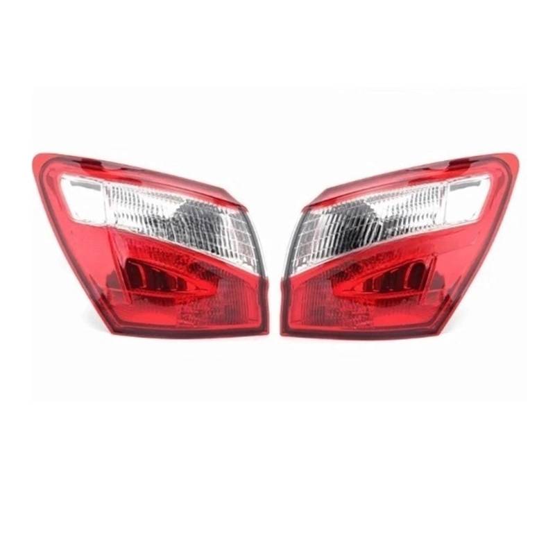 QCUMEWAJ Car Outer Rear Tail Light Compatible for Nissan Qashqai 2008-2015 EU Version Brake Fog Lamp Accessories Car Warning Running Light(Outer R) von QCUMEWAJ