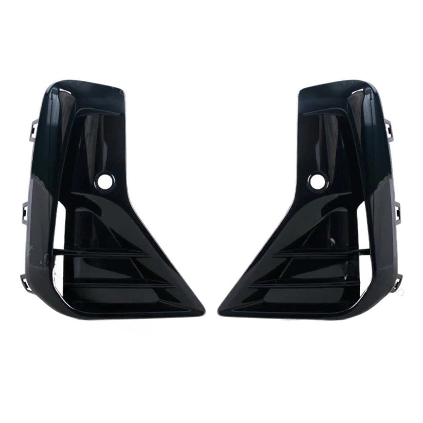 QCUMEWAJ Frontstoßstange Nebelscheinwerfer Verkleidung Kühlergrill Abdeckung Rahmen Lünette Haube Lampenform Kompatibel for BMW X3 X4 iX3 M Sport 2022 2023(Left and Right) von QCUMEWAJ