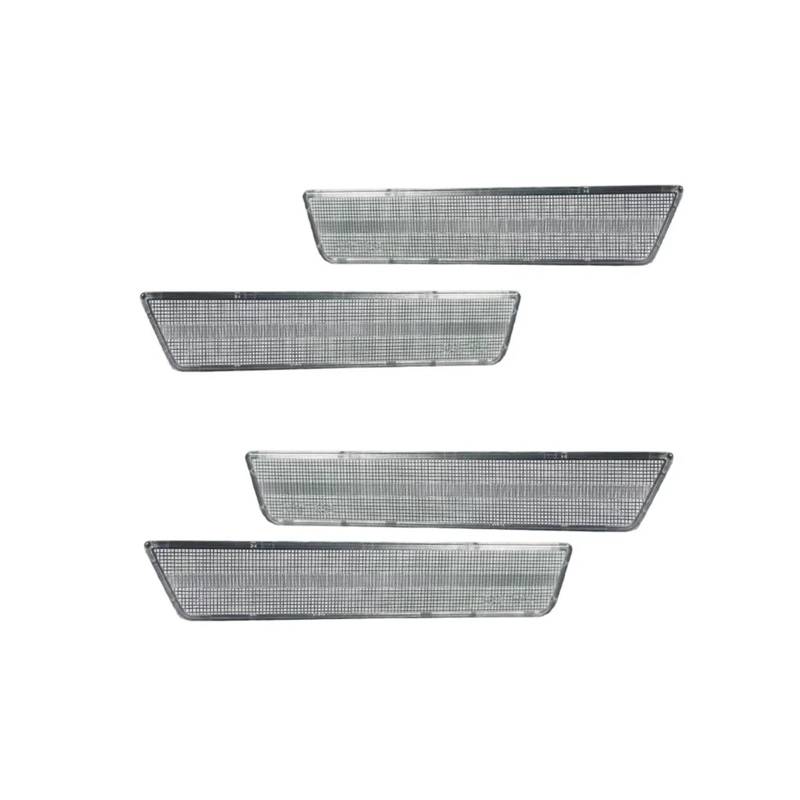 QCUMEWAJ Heckstoßstange Seitenmarkierungsanzeige Lichtabdeckung Gehäuse Kit Kompatibel for Dodge Challenger 2008-2014 Autozubehör(Clear Front Rear) von QCUMEWAJ