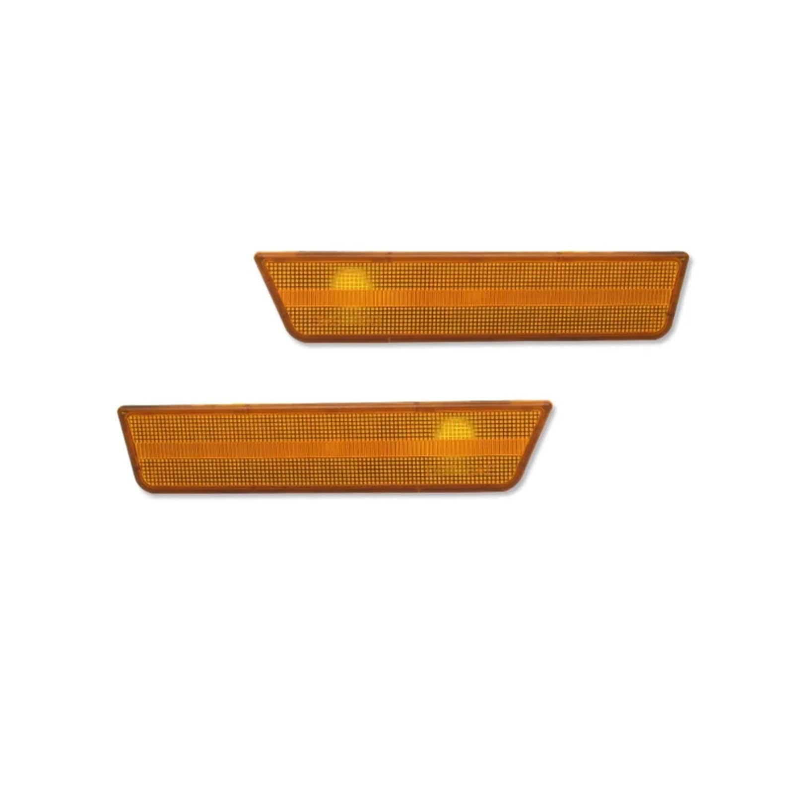 QCUMEWAJ Heckstoßstange Seitenmarkierungsanzeige Lichtabdeckung Gehäuse Kit Kompatibel for Dodge Challenger 2008-2014 Autozubehör(Front Amber lens) von QCUMEWAJ