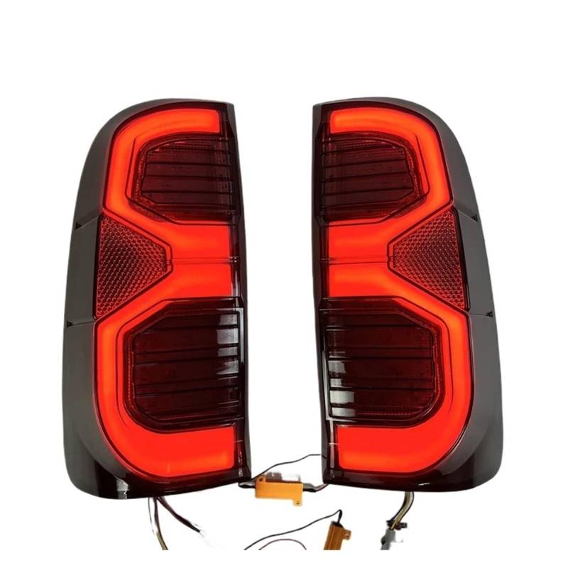 QCUMEWAJ Hinten Laufende Lampe Bremse Reverse Blinker Auto Rücklicht Rücklicht Kompatibel for Toyota Hilux Vigo KUN26 SR SR5 2004-2014 von QCUMEWAJ