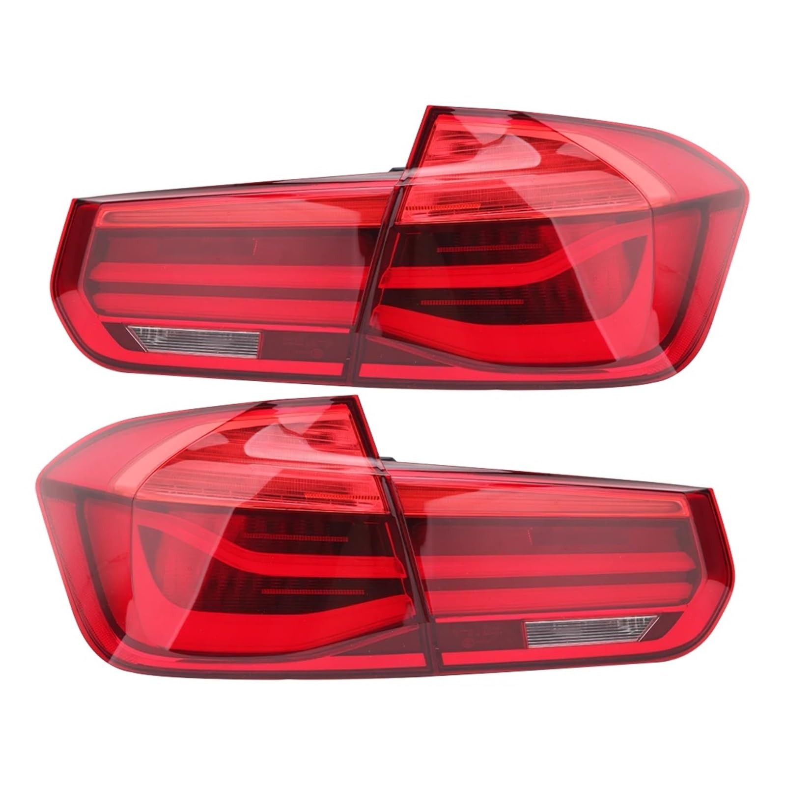 QCUMEWAJ Rear Tail Light Compatible for BMW 3 Series F30 F35 F80 2014 2015 2016-19 Dynamic Turn Signal Brake Warning Reflector Lamp Car Assembly(1 set red) von QCUMEWAJ