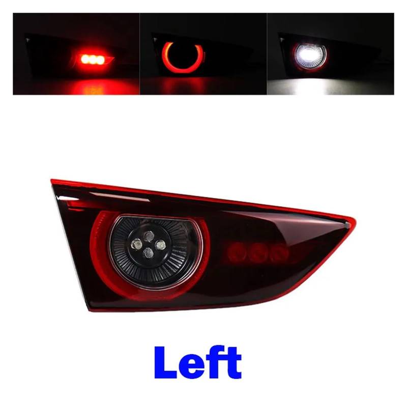 QCUMEWAJ Rear Tail Light Warning Brake Stop Light Turn Signal Lamp Compatible for Mazda 3 Sedan 2019 2020 2021 Auto Left Right Car Accessories(Inside Left) von QCUMEWAJ