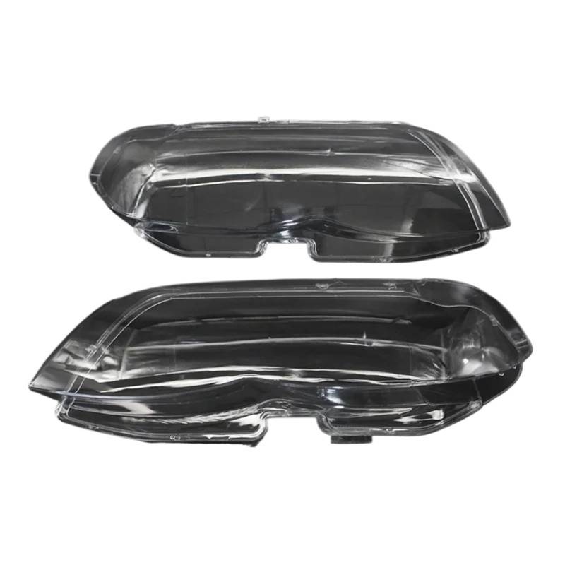 QCUMEWAJ Scheinwerfer Objektiv Kunststoff Abdeckung Kompatibel for BMW X5 E53 2004-2006 Rechts und Links Ersatz von QCUMEWAJ