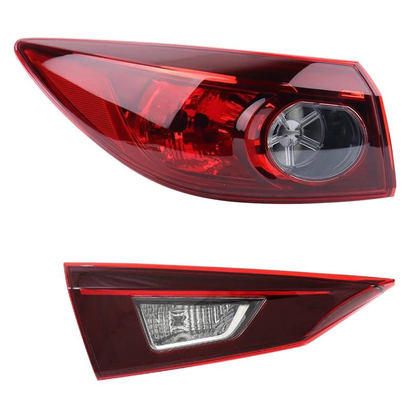 QCUMEWAJ Tail Lamp Compatible for Mazda 3 Axela 2014 2015 2016 2017 2018 Rear Tail Light Brake Lamp Left/Right Side(Left-2PC) von QCUMEWAJ