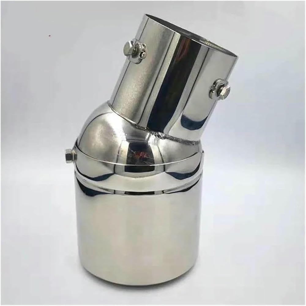 QCxMpC Auto-Endrohr Universalrohr Edelstahl-Endrohr mit Netzspitze Autoauspuff Winkelverstellung Schalldämpfer Einlass 73 mm Auslass 101 mm Endrohr QCxMpC Auto-Endrohr Universalrohr Edelstahl-Endrohr mit Netzspitze Autoauspuff Winkelverstellung Schalldämpfer Einlass 73 mm Auslass 101 mm Endrohr von QCxMpC