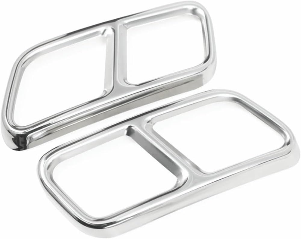 QCxMpC Auto-Endrohr für Mercedes für Benz SR-Klasse W221 W222 C217 W251 GL X166 Auto-Endschalldämpfer-Endrohr-Ausgangsabdeckung Teile Verkleidungszubehör (Silber) von QCxMpC