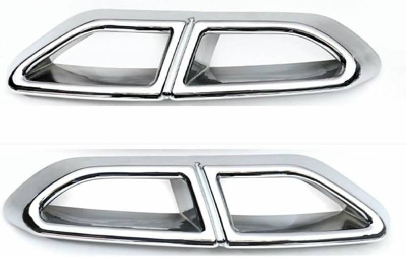 QCxMpC Auto-Endrohr für VW für Passat B8 Rline 2015-2019 Auspuff Vier Löcher außen für Rohrschalldämpfer Rahmen Heckstoßstangenabdeckung Dekor Autozubehör (3) von QCxMpC