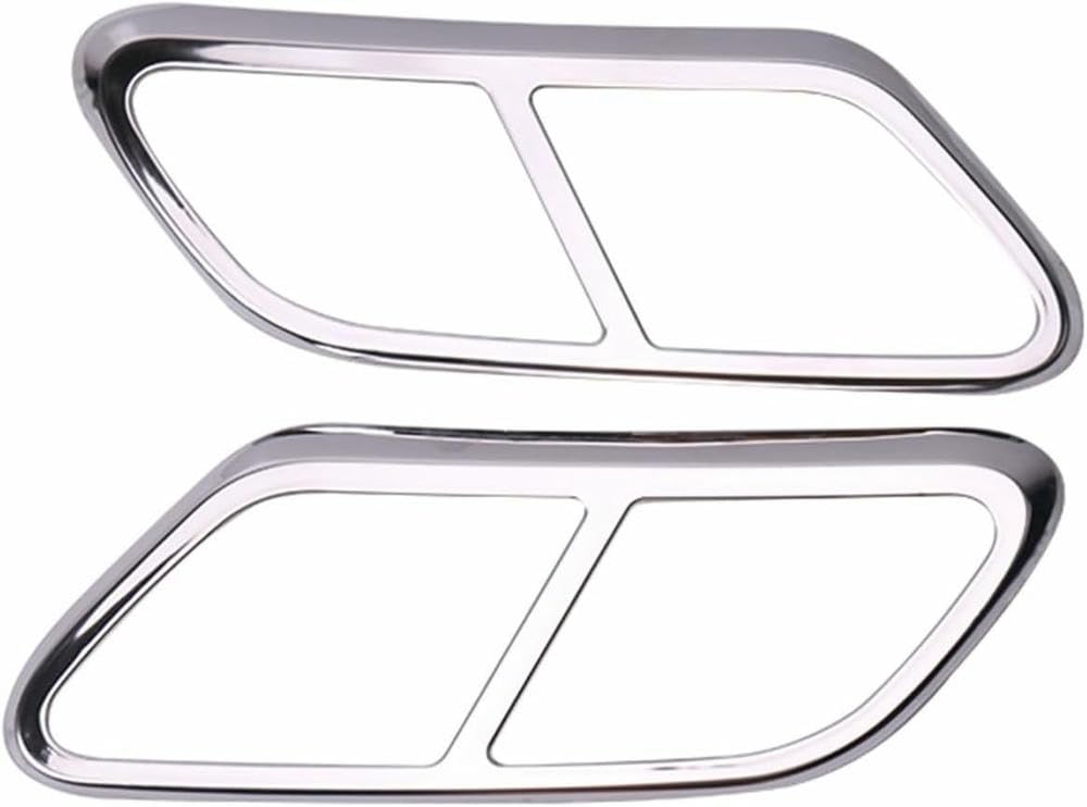 QCxMpC Auto-Endrohr für Volvo Xc60 Xc90 S60 V60 S90 V90 Xc40 für Chrom-Autodekoration, dekorativer Rahmen für die Heckkehle, schwarze Endrohrabdeckung (2,2018–2021 xc60) von QCxMpC