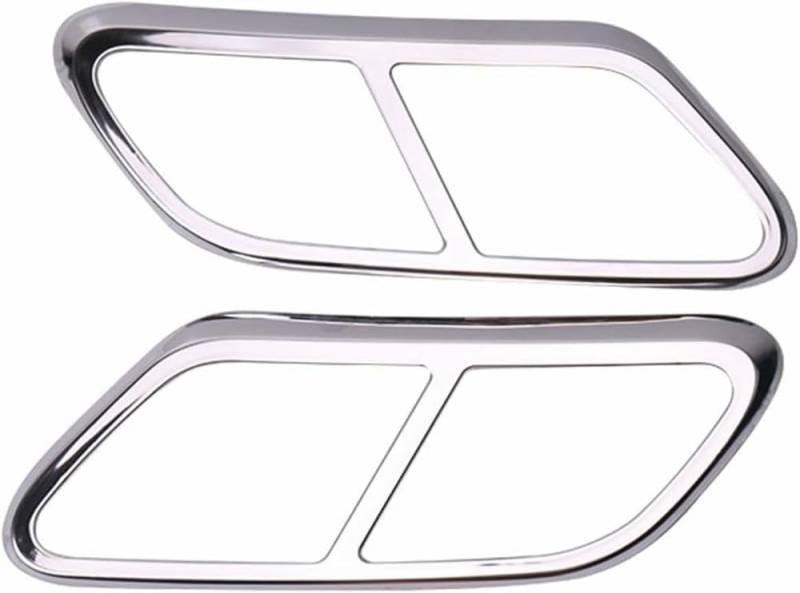 QCxMpC Auto-Endrohr für Volvo Xc60 Xc90 S60 V60 S90 V90 Xc40 für Chrom-Autodekoration, dekorativer Rahmen für die Heckkehle, schwarze Endrohrabdeckung (2,2018–2021 xc60) von QCxMpC