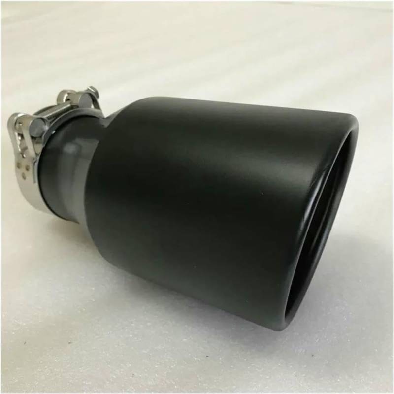 QCxMpC Autoauspuff Autoschalldämpfer Modifiziertes Endrohr Edelstahl Schwarz Großkaliber 115 Universal-Endrohr Auspuffblenden Endrohrblende von QCxMpC