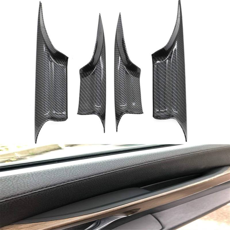 Auto-Innenraum-Türgriff 4er-Set Innentürgriff-Zugträgerabdeckung/Passend for BM.W 7 F01 F02 2008-2015 2014 2013 2012 2011 Auto-Innentürgriffe Autotürgriff Auto vorne Links(Carbon Front Rear) von QDEIDEDT
