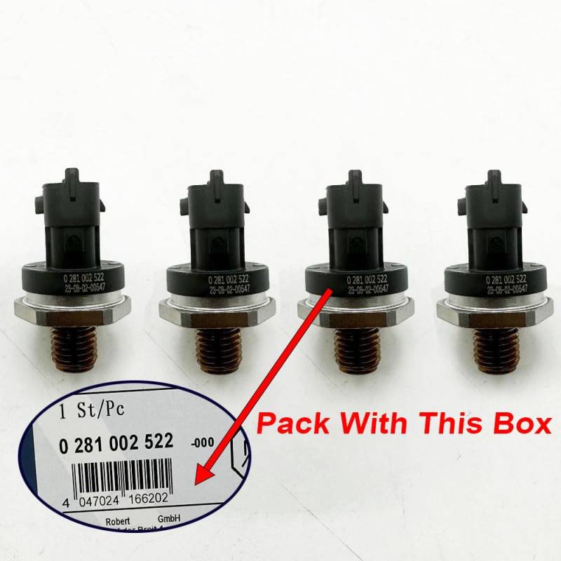 Hohe Qualität 1/4PCS 0281002522 0281002867 0281002405 /Fit for Nissann Renault Espace III IV Common Rail Kraftstoff Druck sensor(4PCS) von QDEIDEDT