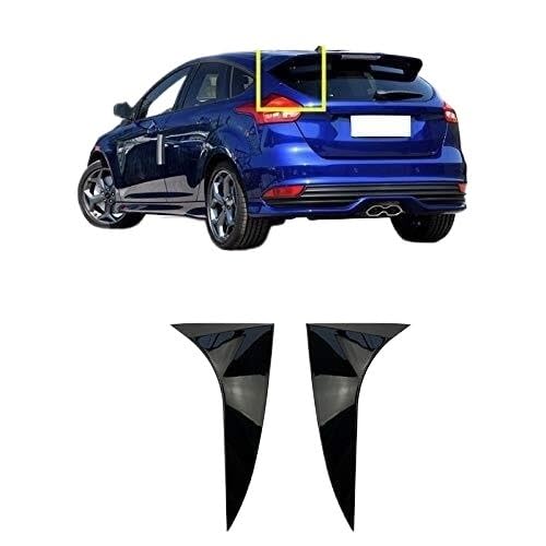 Auto Heckspoiler 2 stücke Schwarz Hinten Fenster Spoiler Für Focus Fließheck 2014-2018 Seite Flügel Abdeckung Trim von QDouiMOO