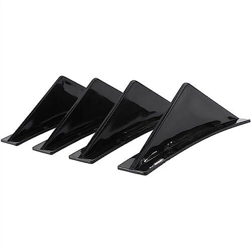 Auto Heckspoiler Auto Gebogene Heckstoßstange Für Ford Für Mustang GT 2005-2021 Spoiler Umsteller Diffusor Haifischflossen Spoilerlippe Splitter Deflektorschutz(Glossy Black) von QDouiMOO