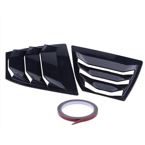 Auto Heckspoiler Auto-Heckspoiler Für Mazda 3 Für Axela 2014-2018 Heckspoilerflügel 1/4 Viertel Heckseitenfensterlamellen Spoilerabdeckung Abs Auto-Styling-Zubehör(Carbon Look) von QDouiMOO