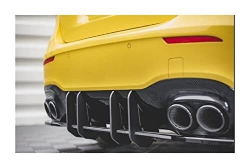 Auto Heckspoiler Auto Heckstoßstange Diffusor Spoiler Für Benz A-Klasse W177 A35 A45 Für AMG 2019-2022 Platte Lippe Halterung Splitter Trim Body Kit von QDouiMOO