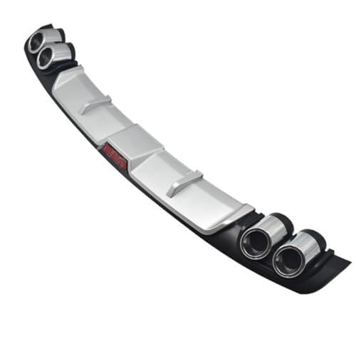 Auto Heckspoiler Auto Heckstoßstange Für 307 2014-2023 Diffusor Spoiler Kofferraumlippe Flügel Splitter Dachschutz Body Kit Dekoration Zubehör(A2-Silver and Black) von QDouiMOO