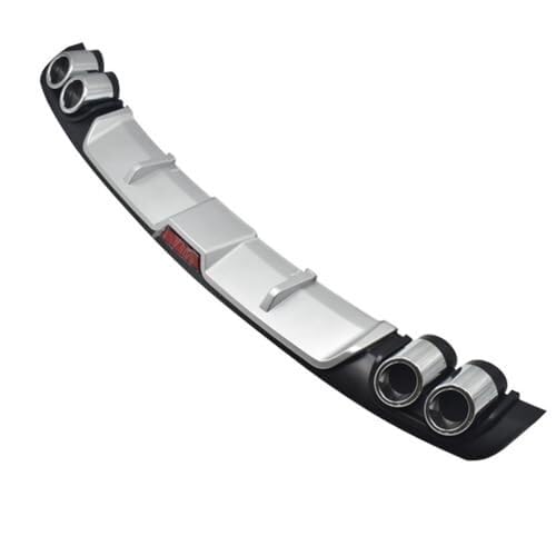 Auto Heckspoiler Auto Heckstoßstange Für 307 2014-2023 Diffusor Spoiler Kofferraumlippe Flügel Splitter Dachschutz Body Kit Dekoration Zubehör(A9-Silver and Black with Light) von QDouiMOO