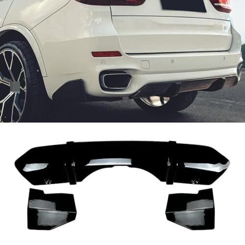 Auto Heckspoiler Auto-Heckstoßstange Für X5 F15 2014-2018 Lippendiffusor, Unterer Diffusor Spoiler Stoßstangen-Chassis, Anti-Crash-Schutz Body Kit von QDouiMOO