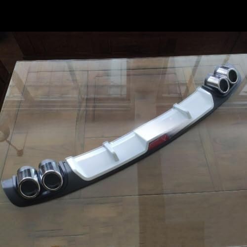 Auto Heckspoiler Für 308 2016-2019 Auto Heckstoßstange Lip Diffusor Heckspoiler Lippe Schutz Splitter Dekoration Set Zubehör(B1-White) von QDouiMOO