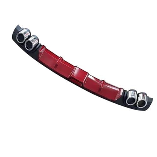 Auto Heckspoiler Für 308 2016-2019 Auto Heckstoßstange Lip Diffusor Heckspoiler Lippe Schutz Splitter Dekoration Set Zubehör(B2-red) von QDouiMOO