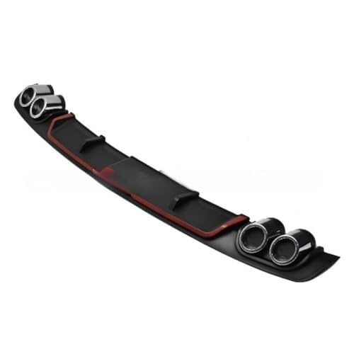Auto Heckspoiler Für 308 2016-2019 Auto Heckstoßstange Lip Diffusor Heckspoiler Lippe Schutz Splitter Dekoration Set Zubehör(C3-Black and Red) von QDouiMOO