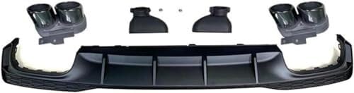 Auto Heckspoiler Für A7 Für Sline 4 Türer 2019 2020 Auto Heckstoßstangenrock Diffusor ABS Lippendiffusor Untere Heckspoiler Stoßstangenchassisschutz Auto(Black) von QDouiMOO
