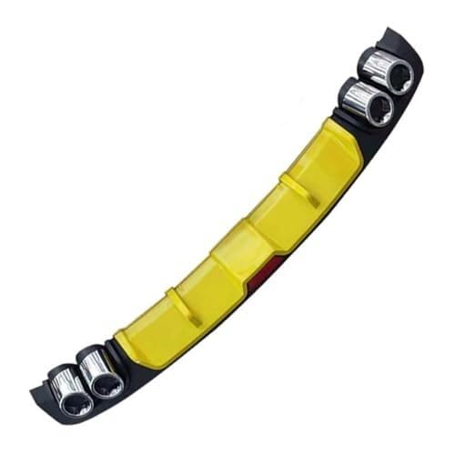 Auto Heckspoiler Für Opel Für Grandland X 2017-2022 Auto Heckstoßstange Spoiler Diffusor Lippenschutzplatte Doppelflügel Splitter Set Dekoration Zubehör(A7-Yellow) von QDouiMOO