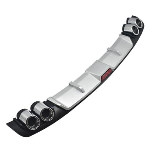 Auto Heckspoiler Für Opel Für Grandland X 2017-2022 Auto Heckstoßstange Spoiler Diffusor Lippenschutzplatte Doppelflügel Splitter Set Dekoration Zubehör(B5-with Light Red) von QDouiMOO