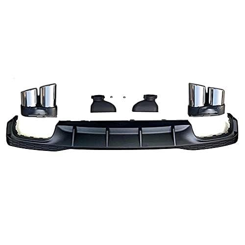 Auto Heckspoiler Heckdiffusor Für A7 Sline 4-Türer 2019 2020 Nicht S7 Heckstoßstangendiffusorlippe Auto Heckstoßstangendiffusorlippe Spoiler Mit Auspuffspitzen(Silver Tips) von QDouiMOO