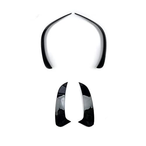 Auto Heckspoiler Spoiler Vorne Stoßstange Hinten Für Benz GLE V167 W167 GLE450 350 Spoiler Splitter Seite Canard Fin Air Vent Lufteinlass Nebelscheinwerfer Trim(Front Rear(Black)) von QDouiMOO
