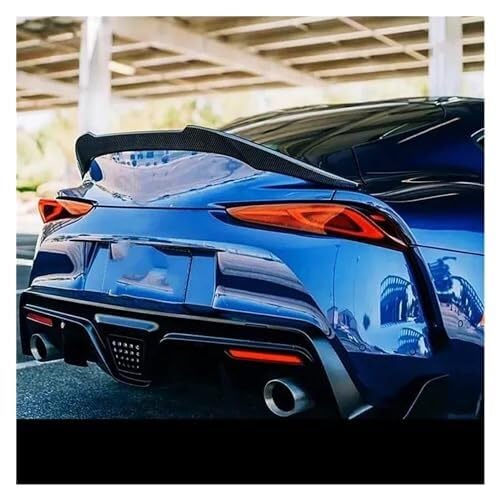 Auto Heckspoiler Spoilerflügel Für Toyota Für Supra J29 A90 2019–2023, Heckklappe, Ducktail-Lippe, Schwarz, Carbon, Zubehörteil, Kofferraumspoiler, Spoilerflügel(Carbon Printing) von QDouiMOO