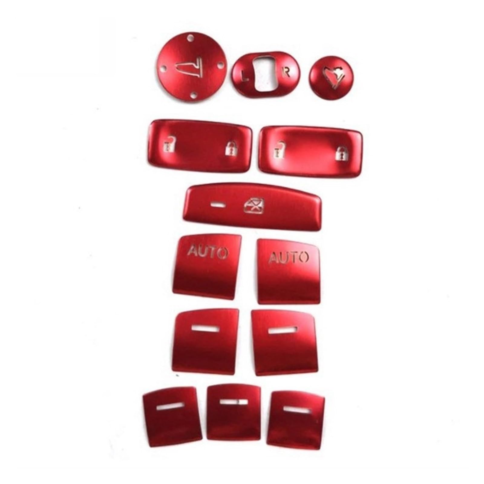 Für 11. Generation Für Civic 2022 Autoknopf Fensterglas Liftschalter Knopfabdeckung Verkleidung Aufkleber Zubehör Autofenster Knopfschalter(Red) von QDouiMOO