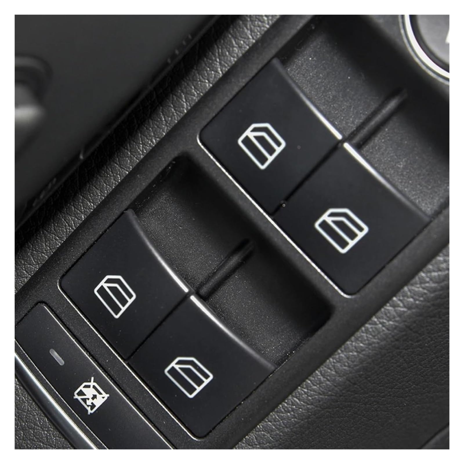 Für CLA Für GLK ML350 Für C-Klasse W204 C200 C220 E200 4-teilige Schwarze Abdeckkappe für den Hauptfensterschalter Autofenster Knopfschalter Für CLA Für GLK ML350 Für C-Klasse W204 C200 C220 E200 4-teilige Schwarze Abdeckkappe für den Hauptfensterschalter Autofenster Knopfschalter von QDouiMOO